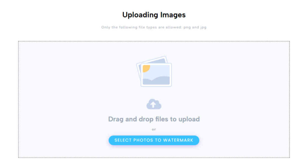 Start watermarking images step 1